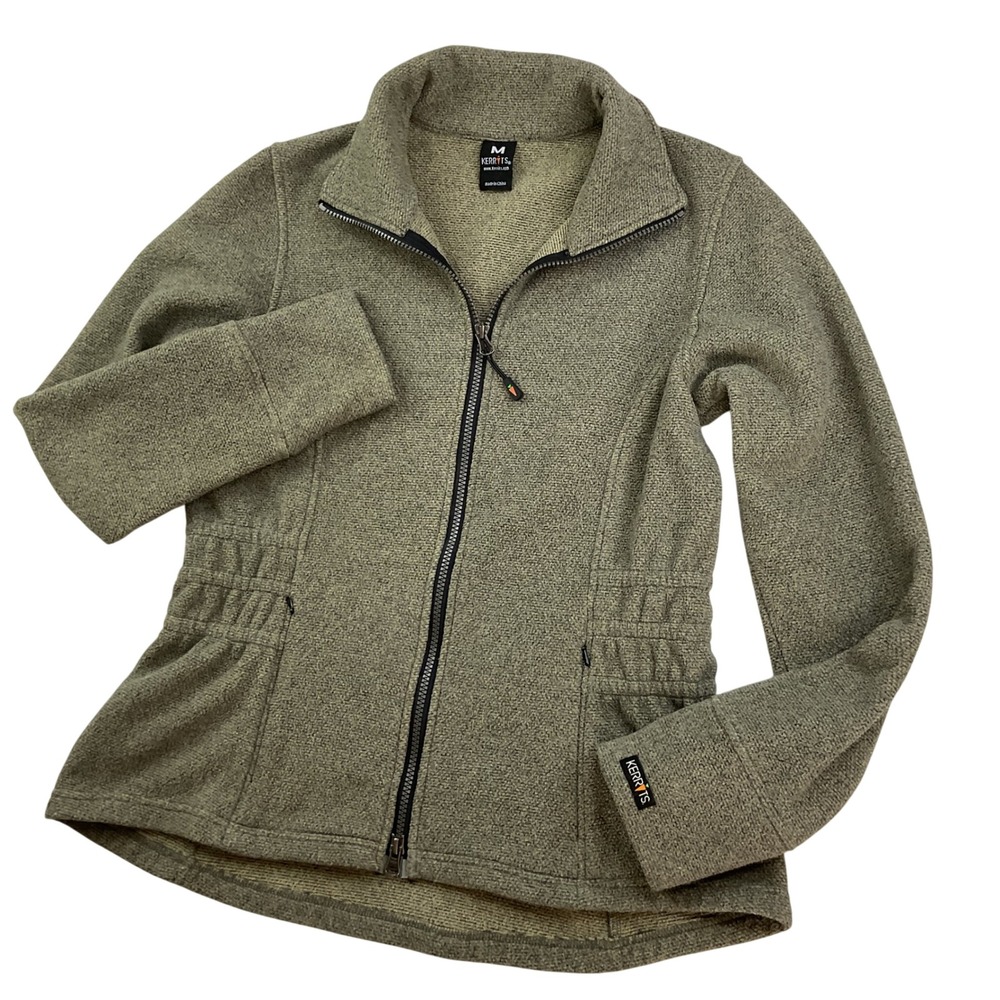 Kerrits jacket Women Medium Green Full Zip Fleece Equestrian Riding  Sweater